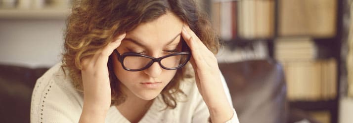 Migraines Woman Struggling With Migraines