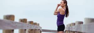 Woman Stretching Before A Run